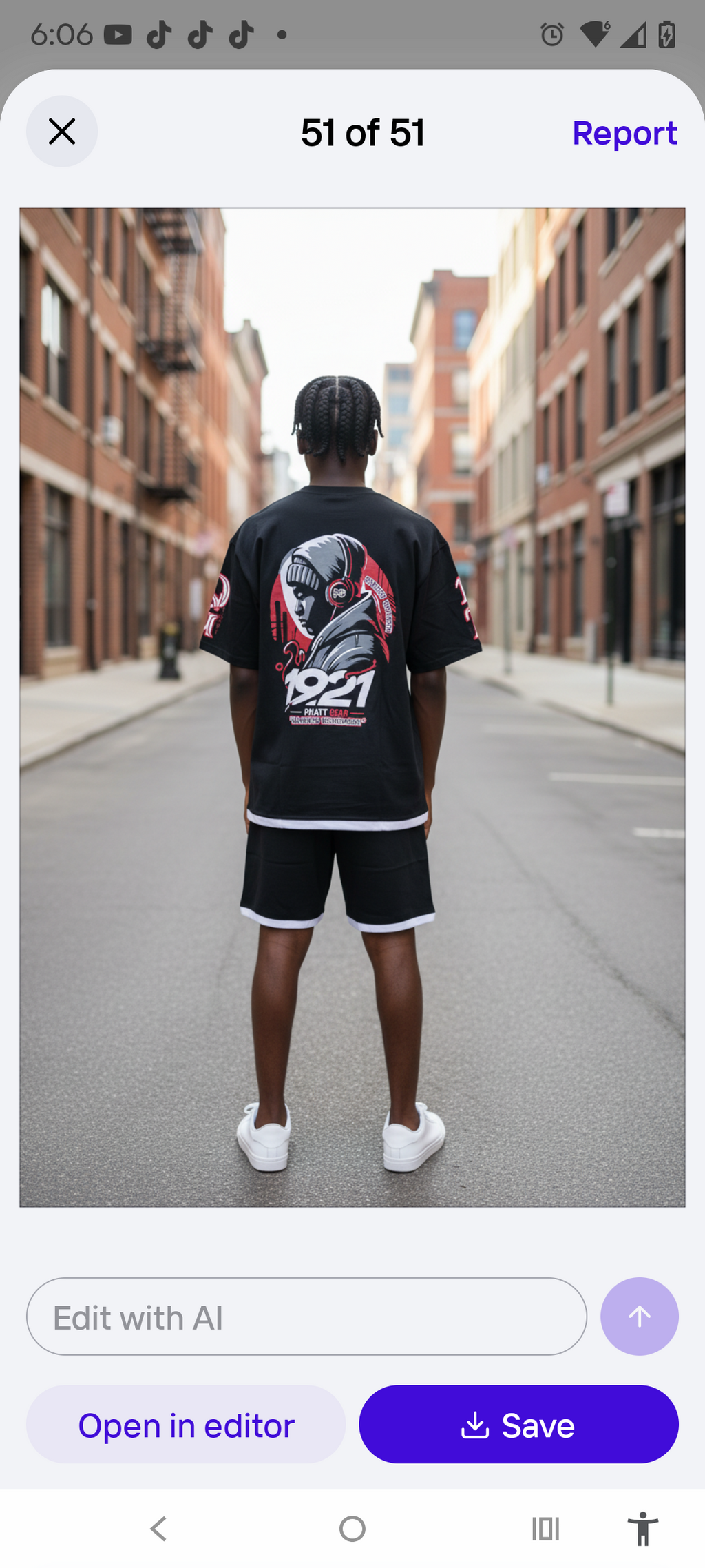 Black Wallstreet Mindset Short Set Black/Red/White