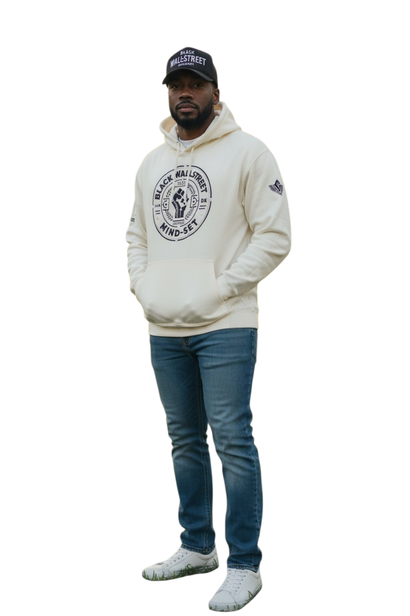 Black Wallstreet Mindset Fleece Hoodie