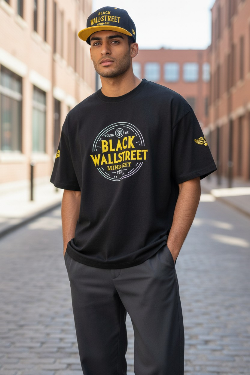 Black Wallstreet Fist Tee