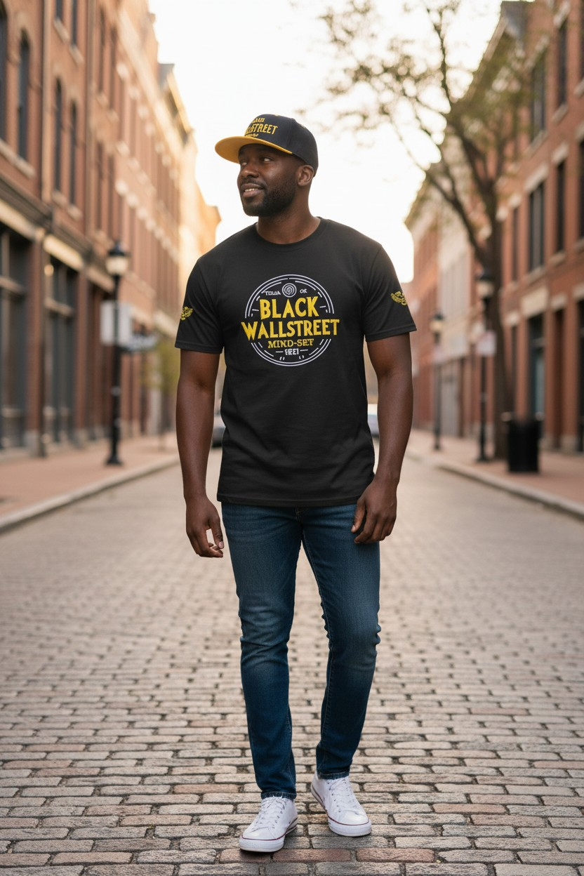 Black Wallstreet Fist Tee