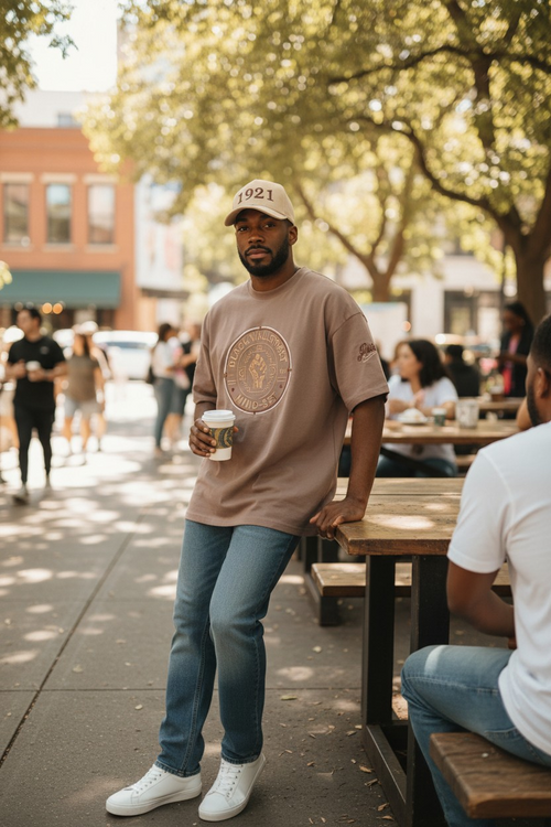 Black Wallstreet Fist Tee