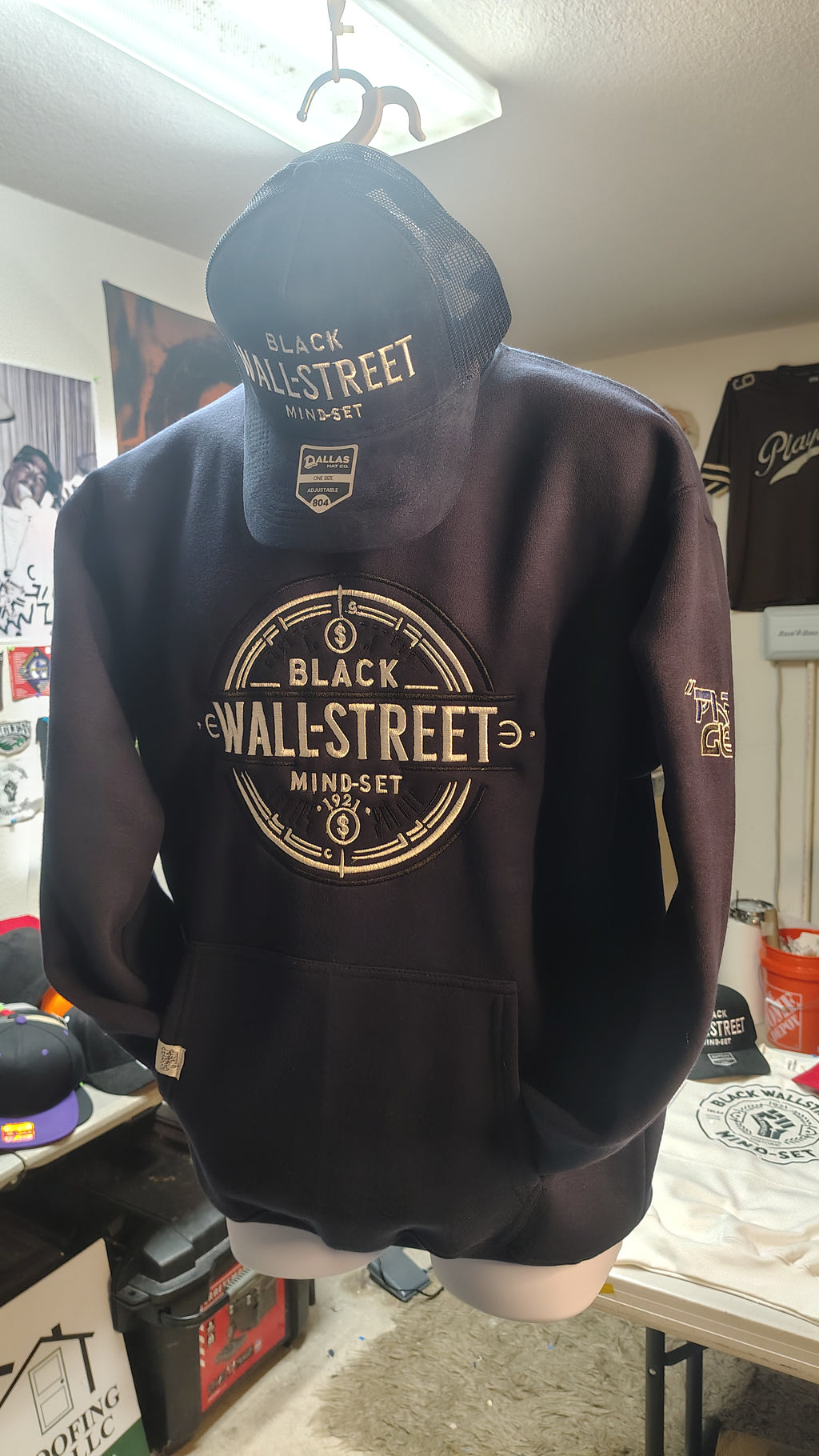 Black Wallstreet Mindset Fleece Set