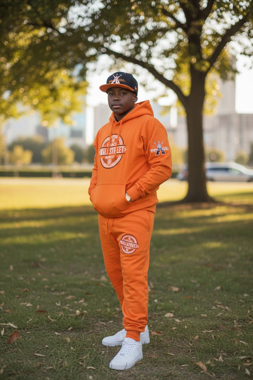 Black Wallstreet Mindset Fleece Set